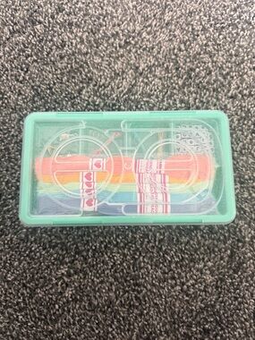 Portable Rainbow Embroidery Floss and bead Case - Mint